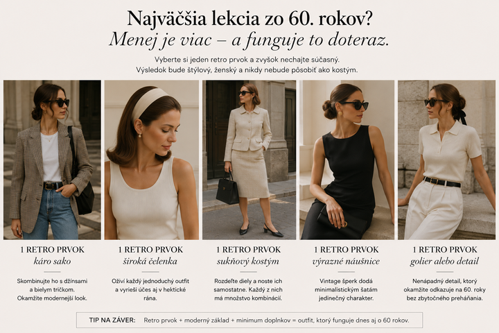 Inšpirácia módou zo 60.rokov